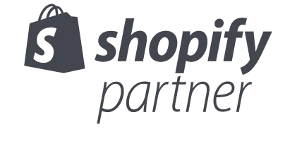 Shopify Partner logo, der viser TUXEN&Co.’s certificering som en officiel Shopify Partner.